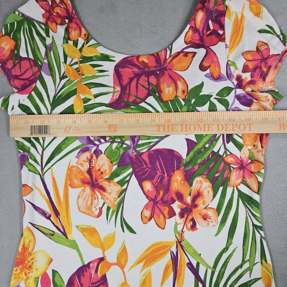 Tommy Bahama Shirt Dress Womens Small Knee Length Short Sleeve Floral Tropical - Picture 8 of 11